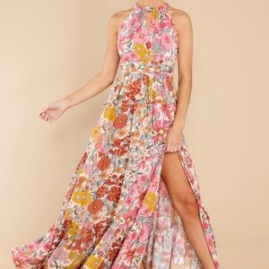Floral print maxi dress
